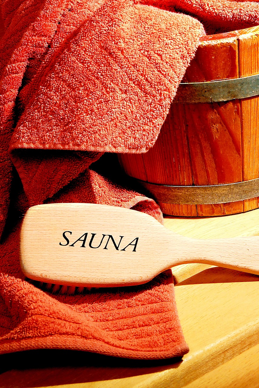 sauna, brush, bucket, towel, recover, recreation, relaxation, sauna, sauna, sauna, sauna, sauna